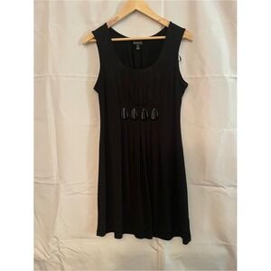 Studio Black Sleeveless Pleated Mini Dress